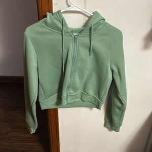 Cropped zip up! Cleaning out the closet, never worn but has no tags.